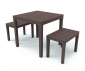Комплект пластиковой мебели GARDEN RATTAN Set Papua полипропилен коричневый Фото 1