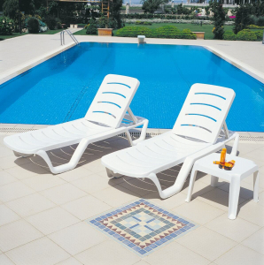 Шезлонг-лежак пластиковый Siesta Garden Bahama пластик белый Фото 5
