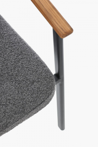 Кресло металлическое с подушками Garden Relax Leonida алюминий, тик, олефин антрацит Фото 8