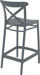 Стул пластиковый полубарный Cross Bar 65