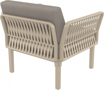 Кресло пластиковое с подушками Siesta Contract Portofino Lounge стеклопластик, полипропилен, полиэстер бежевый, светло-коричневый Фото 6