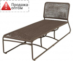 Шезлонг-лежак плетеный GARDENIUS Roma алюминий, роуп Фото 1