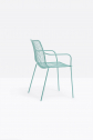 Кресло металлическое с высокой спинкой PEDRALI Nolita сталь голубой Фото 4
