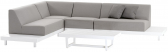 Комплект модульной мягкой мебели Grattoni Alvory алюминий, ткань sunbrella белый, светло-серый Фото 1