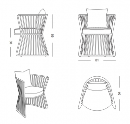 Кресло металлическое с подушками-thumbs-Фото3