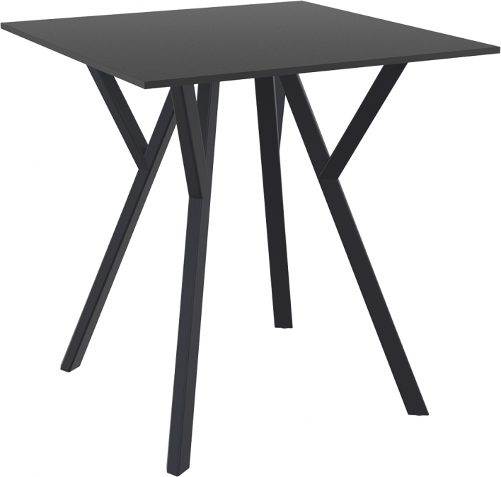 Стол пластиковый Max Table 70, черный, 700х700х740 мм