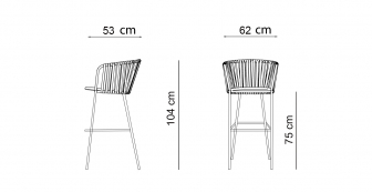 Кресло плетеное барное с подушкой-thumbs-Фото3