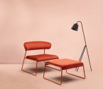 Кресло лаунж с обивкой Scab Design Lisa Lounge сталь, вельвет терракотовый, красный Фото 6