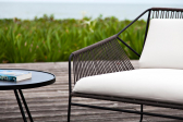 Кресло лаунж плетеное OASIQ Sandur сталь, роуп антрацит Фото 7