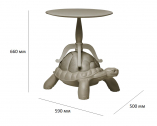 Столик деревянный кофейный Qeeboo Turtle Carry полиэтилен, дерево тортора Фото 2