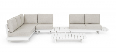 Комплект лаунж мебели Garden Relax Infinity алюминий, олефин белый, бежевый Фото 19
