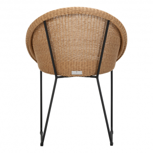 Кресло плетеное JANUS et Cie Gigi II сталь, алюминий, искусственный ротанг черный, кленовый Фото 5