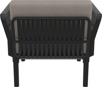 Кресло пластиковое с подушками Siesta Contract Portofino Lounge стеклопластик, полипропилен, полиэстер черный, светло-коричневый Фото 7