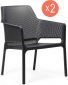 Комплект пластиковых кресел Nardi Net Relax Set 2 стеклопластик антрацит Фото 1