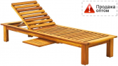 Шезлонг-лежак деревянный Tagliamento Spa ироко Фото 1