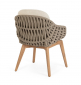 Кресло плетеное с подушками Garden Relax Tamires тик, алюминий, роуп, олефин натуральный, бежевый Фото 4