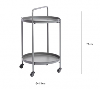 Столик металлический сервировочный Garden Relax Austin Twin сталь терракотовый Фото 2