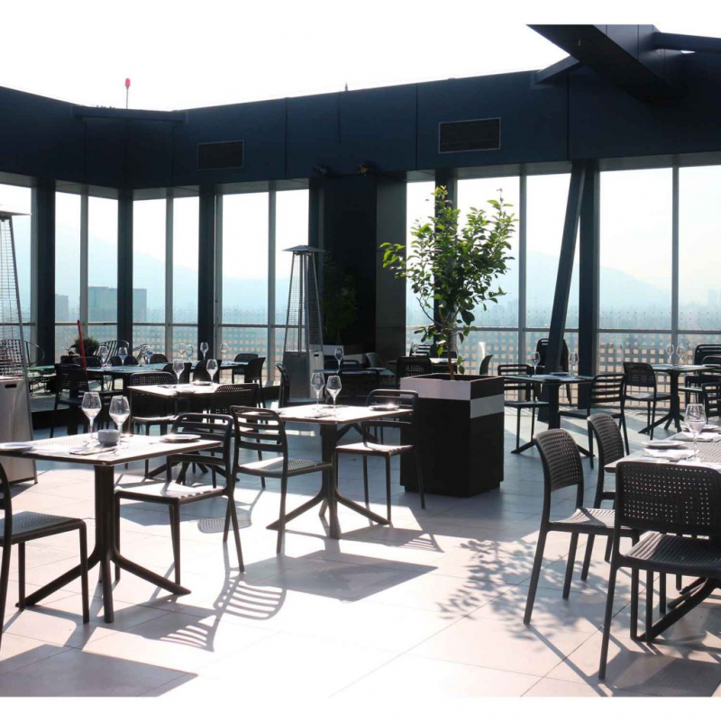 Стул пластиковый Bora Bistrot, антрацит