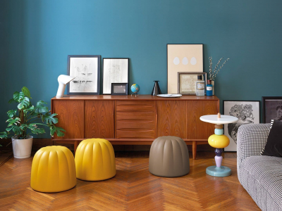 Пуф пластиковый мягкий SLIDE Gelee Pouf Standard полиуретан Фото 9