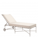 Шезлонг-лежак металлический с матрасом JANUS et Cie Amalfi сталь, акрил лунный камень Фото 4