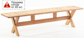 Скамейка деревянная WArt Focus Bench 200 ироко Фото 1