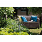 Диван пластиковый Keter Corfu Love Seat пластик с имитацией плетения коричневый Фото 5