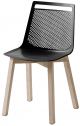 Стул пластиковый Gaber Akami BL бук, технополимер черный Фото 1