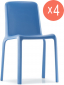 Комплект пластиковых стульев PEDRALI Snow Set 4 стеклопластик синий Фото 1