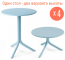 Комплект пластиковых столов Nardi Spritz + Spritz Mini Set 4 стеклопластик голубой Фото 5