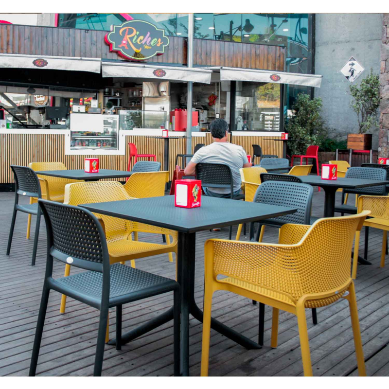 Стул пластиковый Bora Bistrot, антрацит