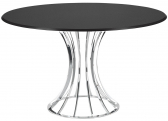 Стол ламинированный обеденный PAPATYA Onix Round сталь, компакт-ламинат HPL Фото 1