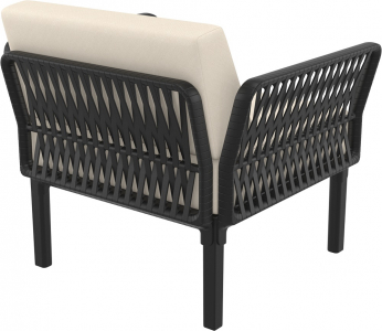 Кресло пластиковое с подушками Siesta Contract Portofino Lounge стеклопластик, полипропилен, полиэстер черный, бежевый Фото 9