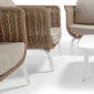 Комплект плетеной мебели Grattoni Melrose алюминий, искусственный ротанг, олефин белый, натуральный, бежевый Фото 5