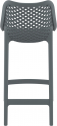 Стул пластиковый полубарный Siesta Contract Air Bar 65 стеклопластик темно-серый Фото 11