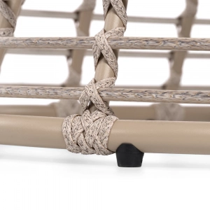 Комплект плетеной мебели ReeHouse Lotus алюминий, искусственный ротанг, олефин, стекло ирбис, бежевый, белый сатин Фото 15