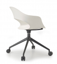 Кресло офисное пластиковое Scab Design Lady B алюминий, технополимер черный, лен Фото 4