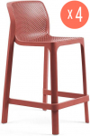 Комплект пластиковых полубарных стульев Net Stool Mini Set 4