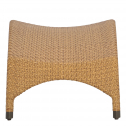 Подставка для ног плетеная JANUS et Cie Amari алюминий, искусственный ротанг карамельный Фото 4