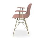 Кресло пластиковое Magis Troy сталь, полипропилен золотой, розовый Фото 6