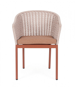 Кресло плетеное с подушкой Garden Relax Salines алюминий, роуп, олефин медный Фото 3