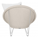 Кресло лаунж плетеное с подушками JANUS et Cie Gigi II сталь, алюминий, искусственный ротанг, акрил полированный стальной, пергаментный Фото 4