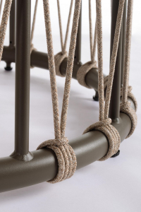 Стол металлический обеденный Garden Relax Lanai алюминий, роуп, камень какао Фото 10