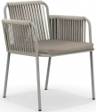 Кресло плетеное Vermobil Key West нержавеющая сталь, роуп, ткань Фото 1