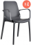 Комплект пластиковых кресел Scab Design Ginevra Set 4 стеклопластик антрацит Фото 3