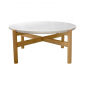 Столик каменный кофейный Tagliamento Talara акация, искусственный камень Terrazzo бежевый, белый Фото 11