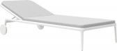 Лежак металлический Mowee Xaloc алюминий, ткань белый Фото 4