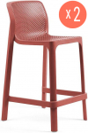 Комплект пластиковых полубарных стульев Net Stool Mini Set 2