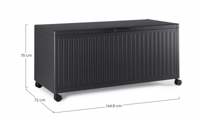 Сундук металлический Garden Relax Ocean M алюминий, сталь угольный Фото 2