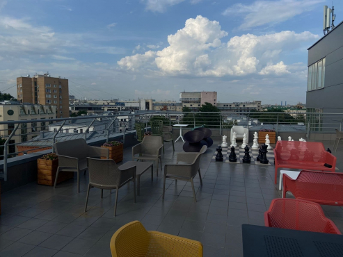 Летняя веранда офиса ЯНДЕКС, г. Москва