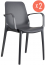 Комплект пластиковых кресел Scab Design Ginevra Set 2 стеклопластик антрацит Фото 3